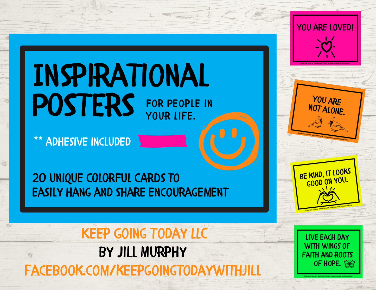 20 Inspirational Poster Pack - Set of 20 Unique Posters 8.5 x 11 inches