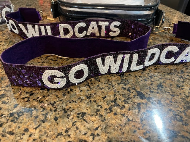 Gameday Purse Strap - Beaded - K-State - Manhattan - Go WildCats - Kansas State