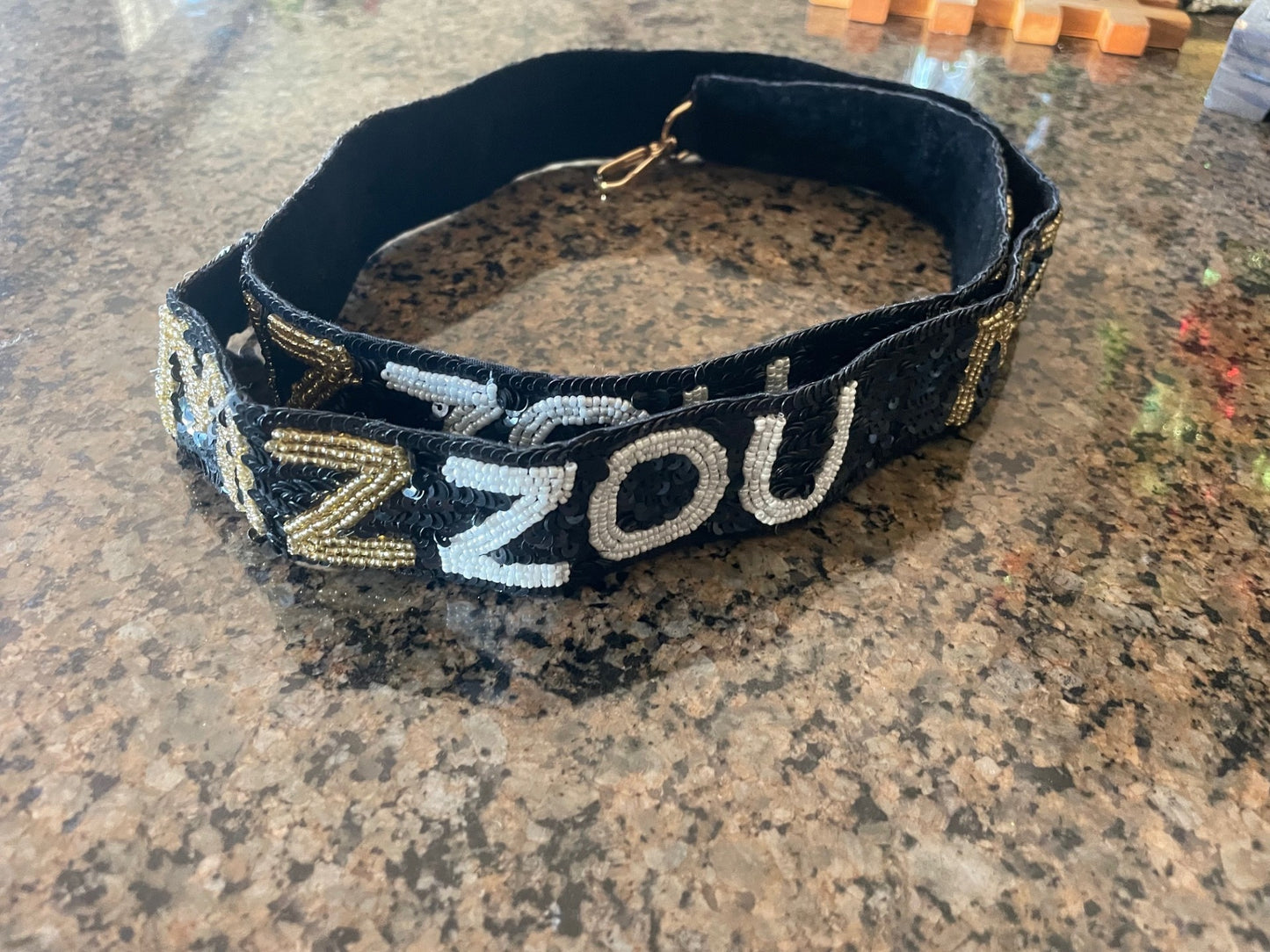 Gameday Purse Strap - Beaded - MU - University of Missouri - Go Tigers