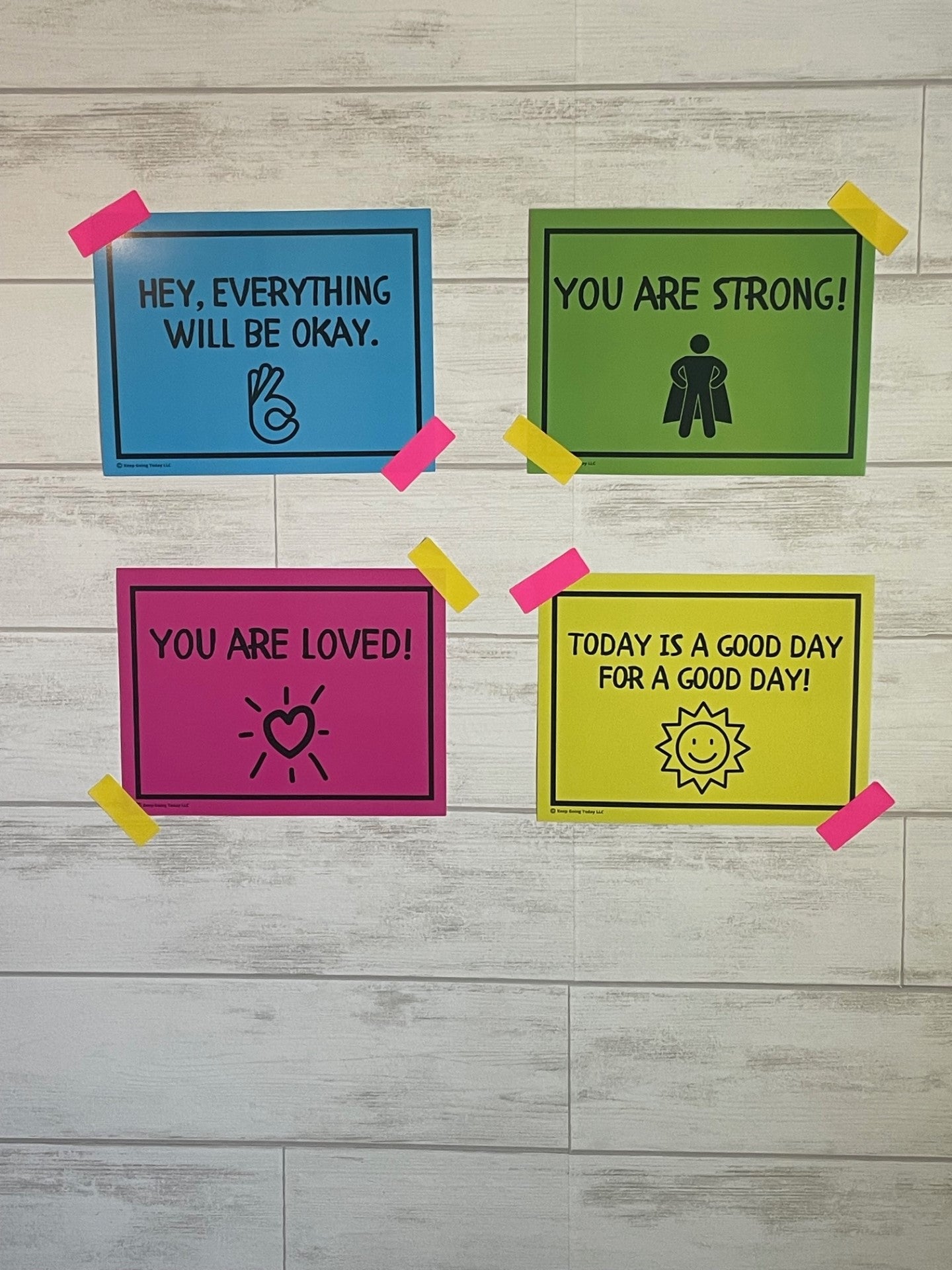 20 Inspirational Poster Pack - Set of 20 Unique Posters 8.5 x 11 inches