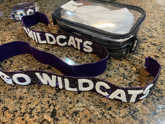 Gameday Purse Strap - Beaded - K-State - Manhattan - Go WildCats - Kansas State