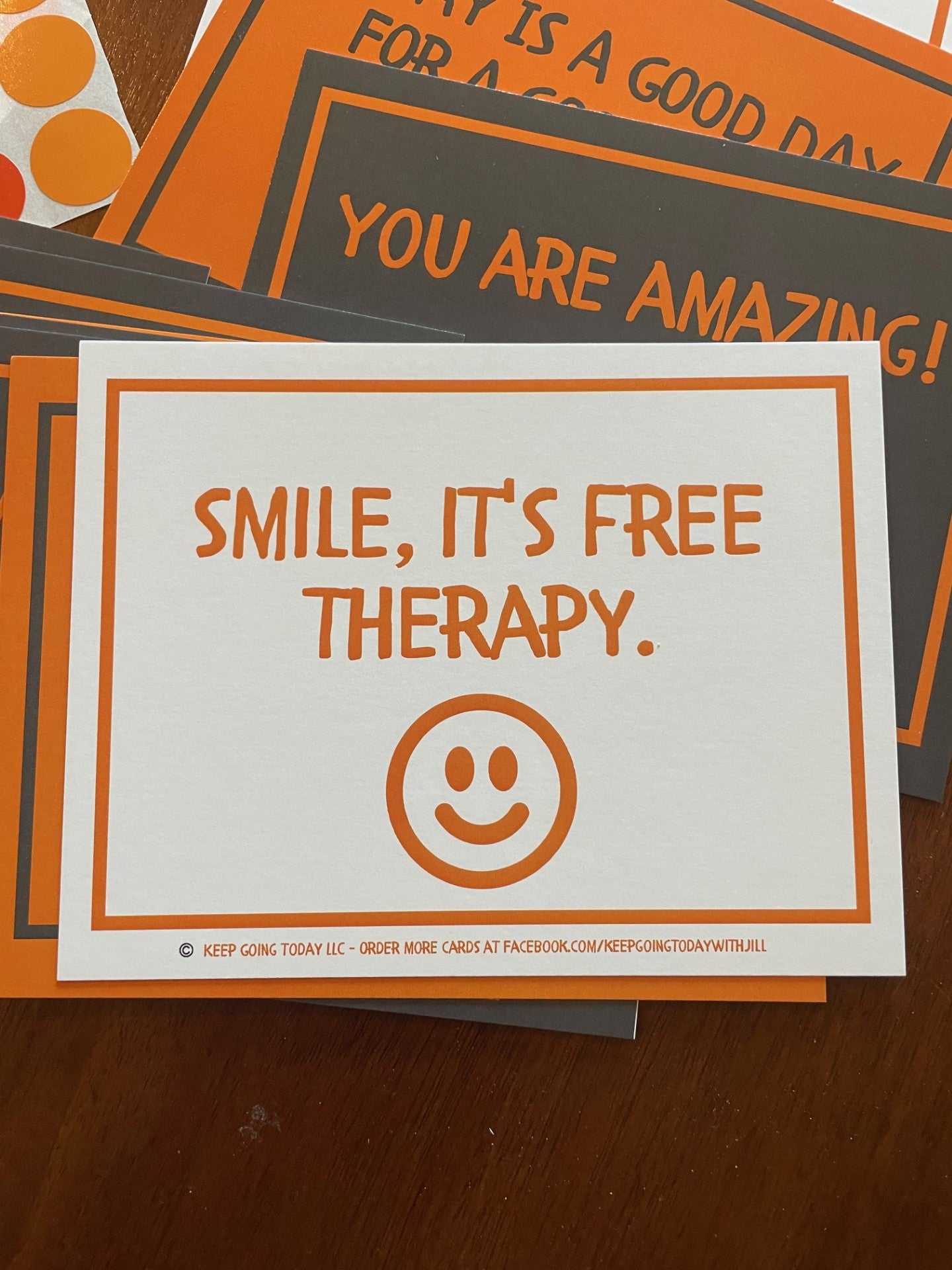 20 cards of encouragement—hang them, mail them, and share the love—adhesive included ORANGE GRAY COLLEGE