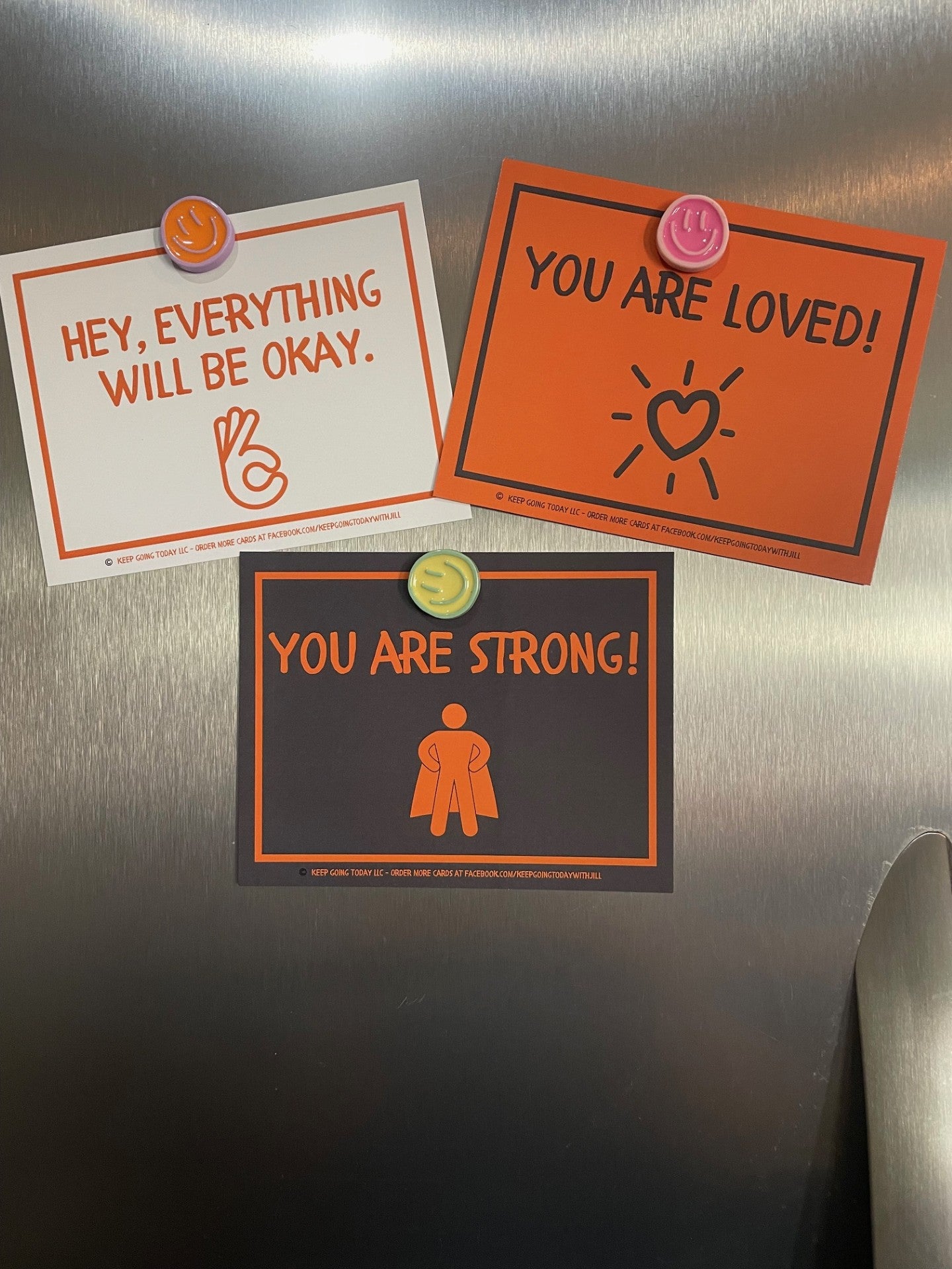 20 cards of encouragement—hang them, mail them, and share the love—adhesive included ORANGE GRAY COLLEGE