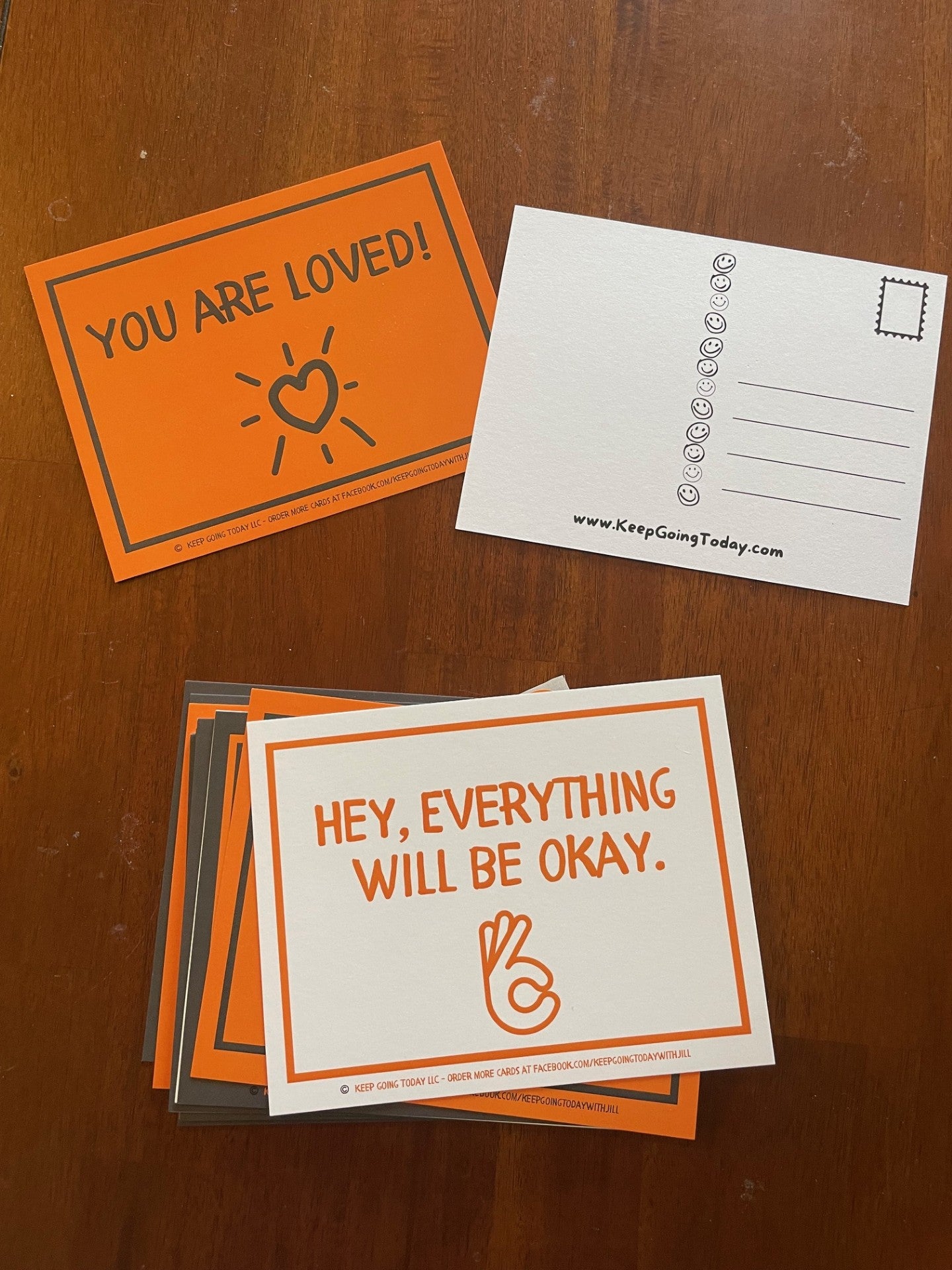 20 cards of encouragement—hang them, mail them, and share the love—adhesive included ORANGE GRAY COLLEGE