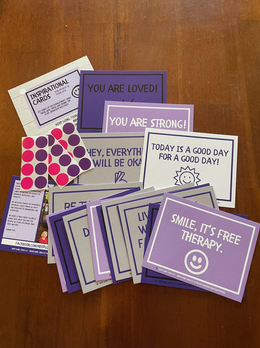 20 cards of encouragement—hang them, mail them, and share the love—adhesive included Purple Lavender