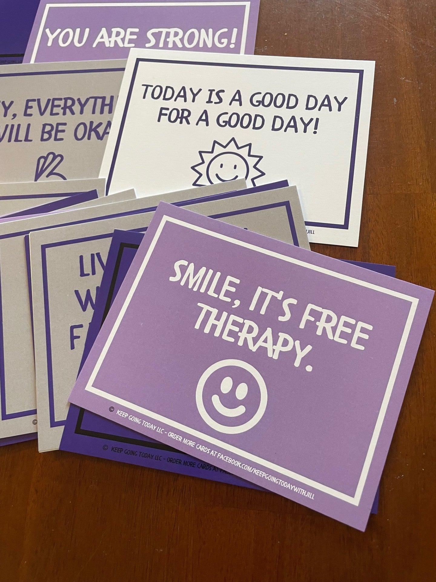 20 cards of encouragement—hang them, mail them, and share the love—adhesive included Purple Lavender