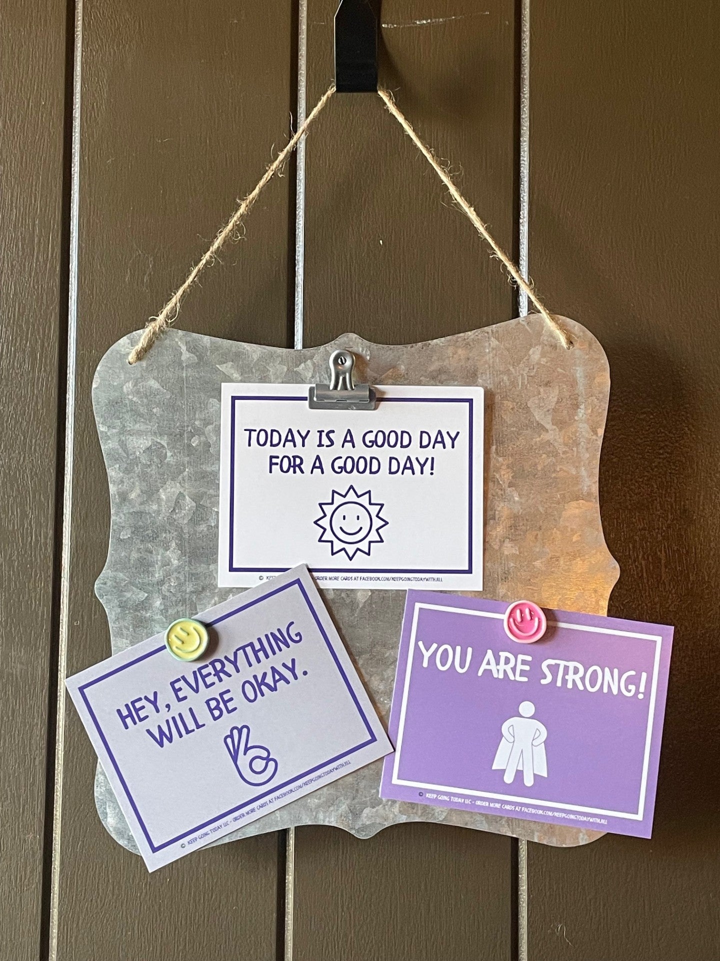 20 cards of encouragement—hang them, mail them, and share the love—adhesive included Purple Lavender